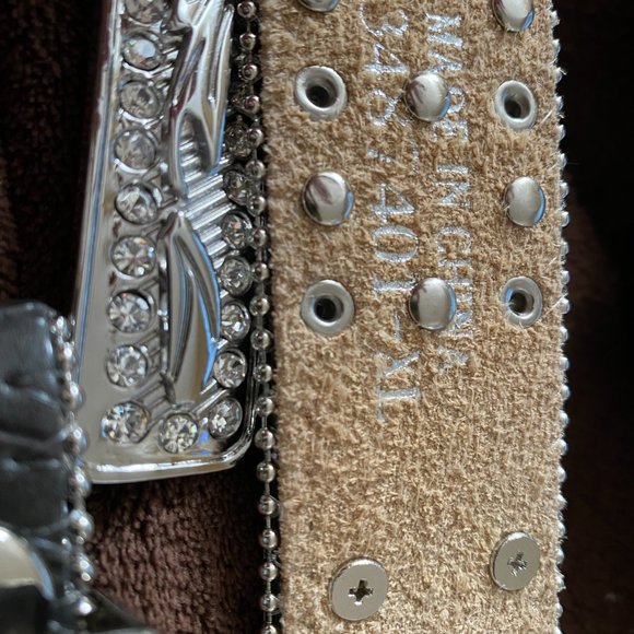 NEW nocona embellished leather belt